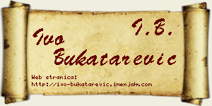 Ivo Bukatarević vizit kartica